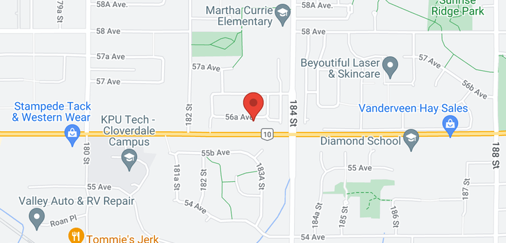 map of 18320 56A AVENUE
